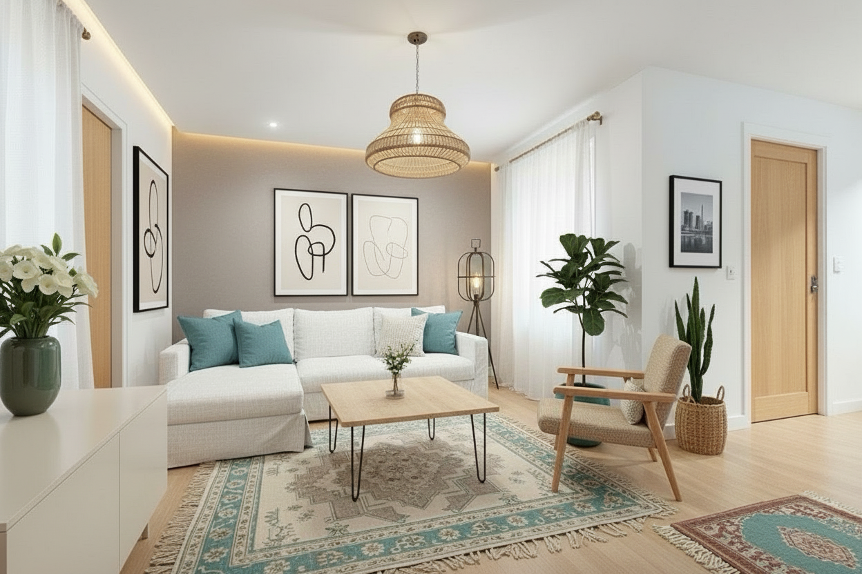 Minimalist Bedroom design example 1 — AI generated interior