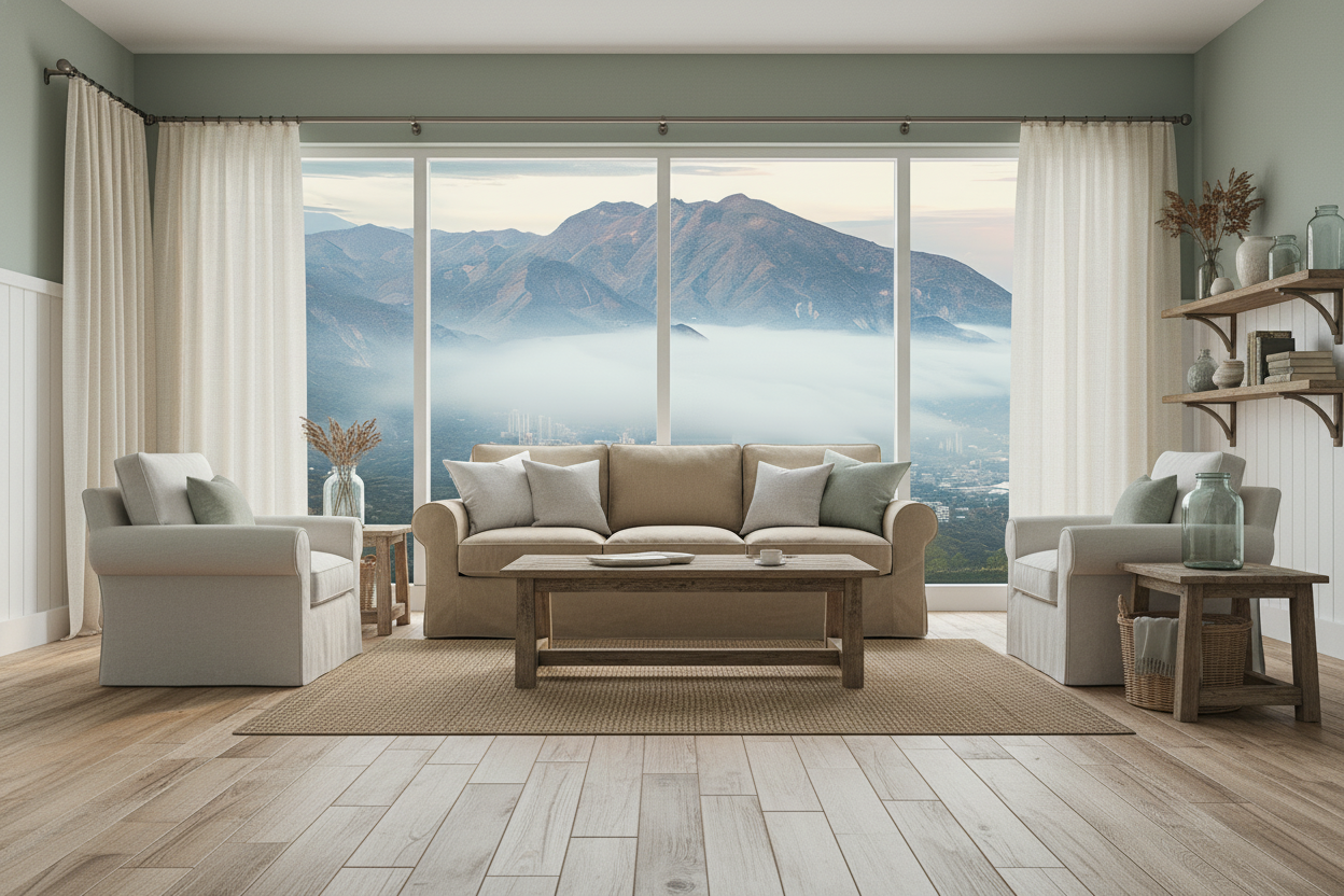 Farmhouse interior design by Amy