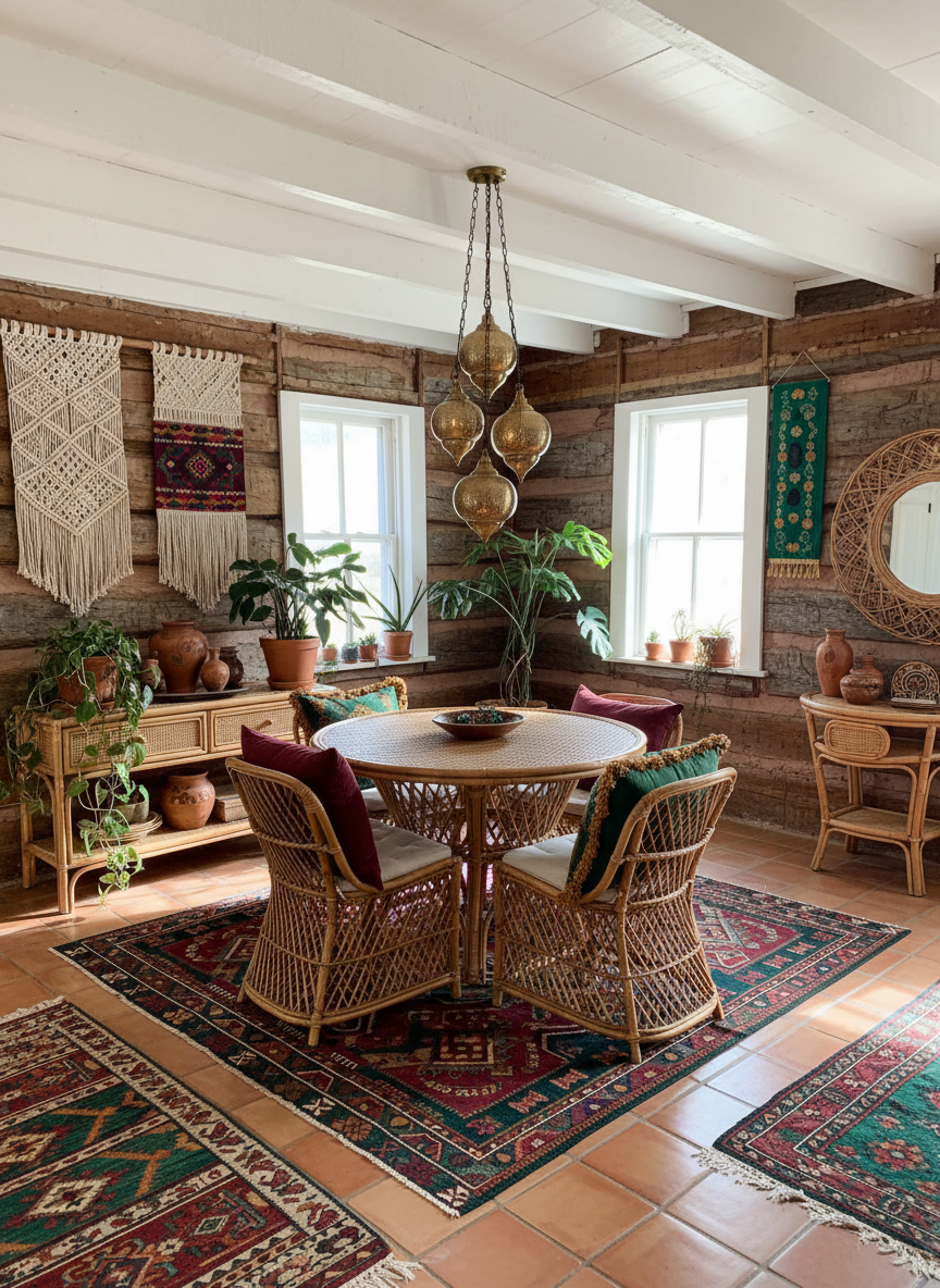 Bohemian interior design by nyhmas