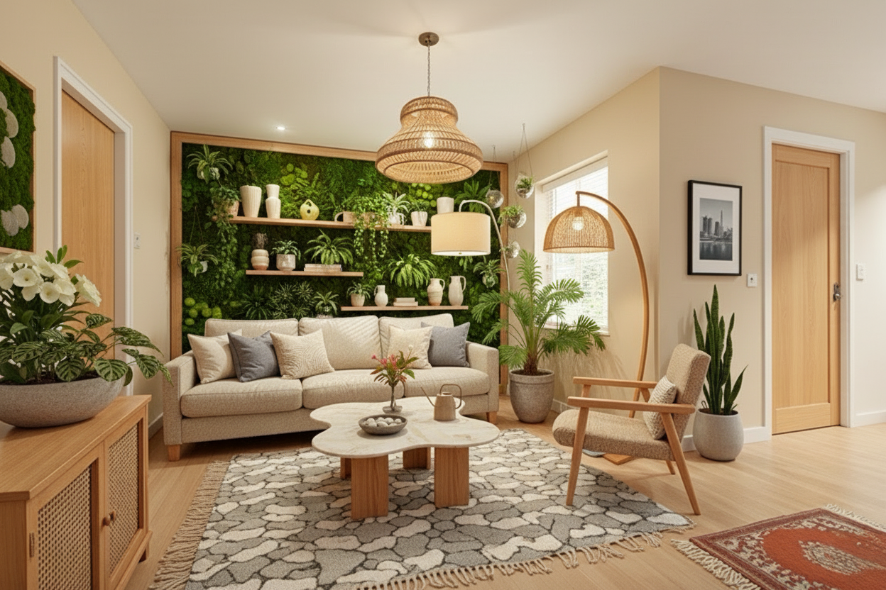 Biophilic Bedroom design example 1 — AI generated interior