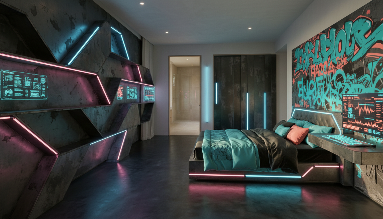 Cyberpunk Bedroom design