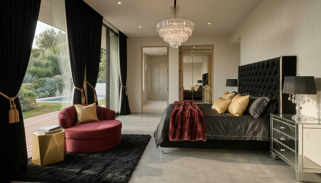 Hollywood Glam Bedroom design