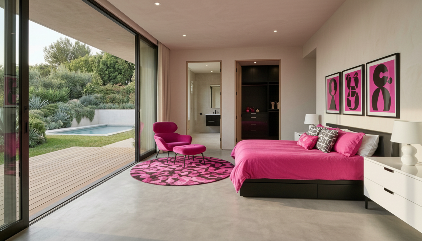 Hot Pink Bedroom design