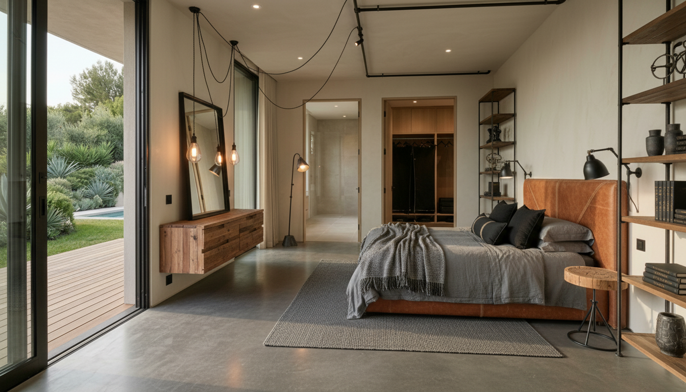 Industrial Bedroom design