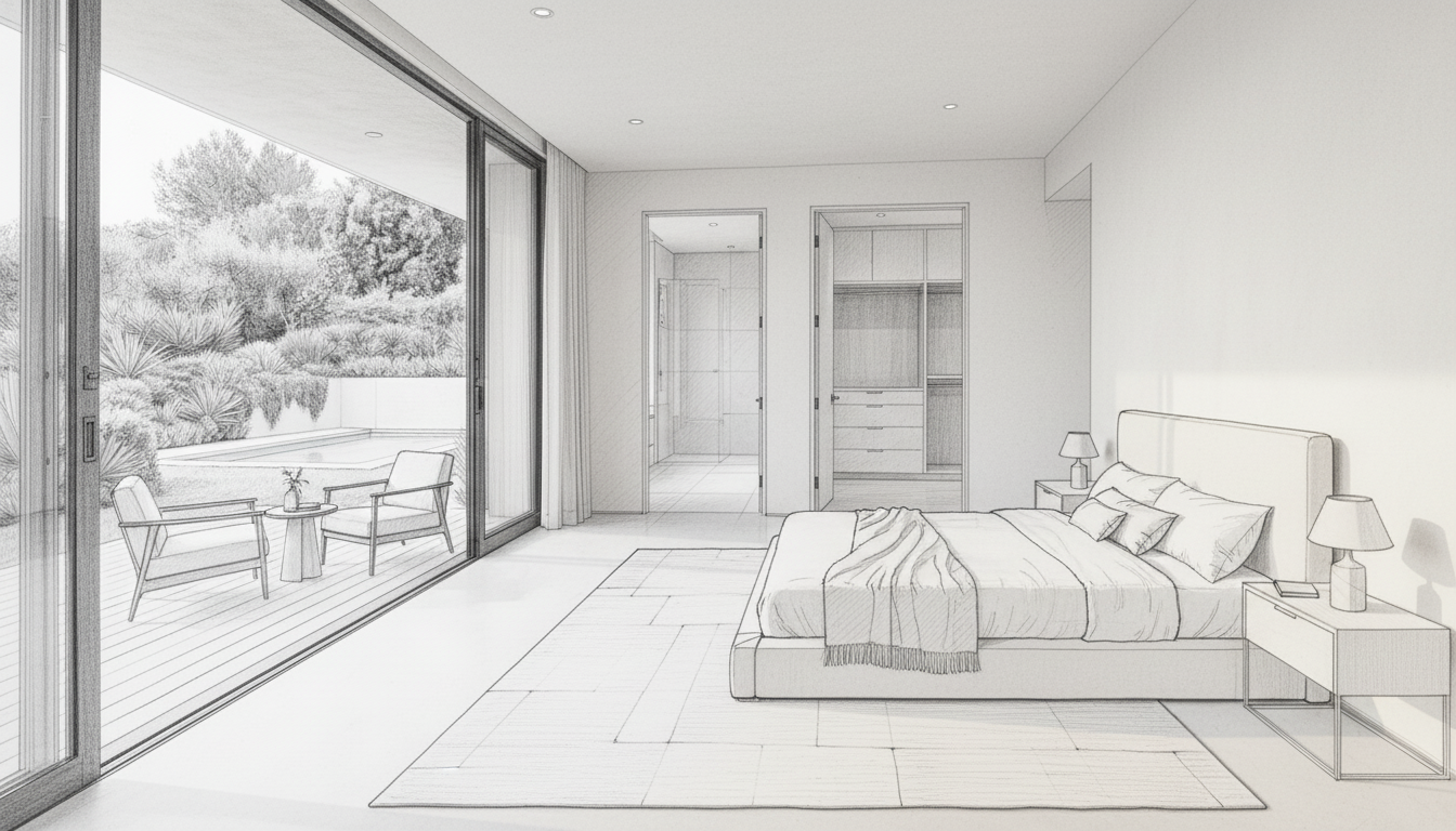 Sketch Bedroom design