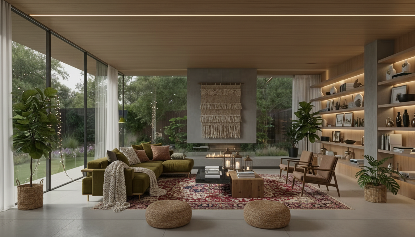 Boho Chic Living Room design