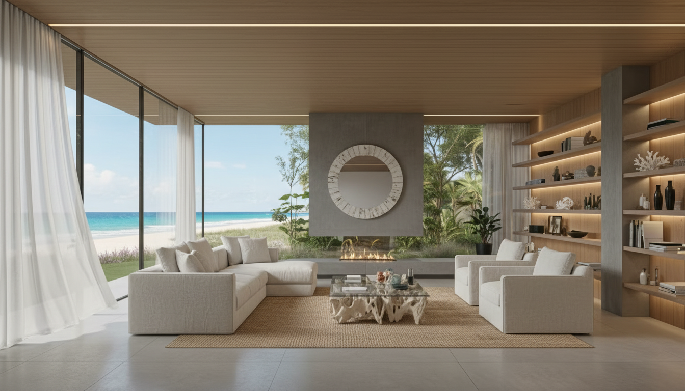 Coastal Living Room design