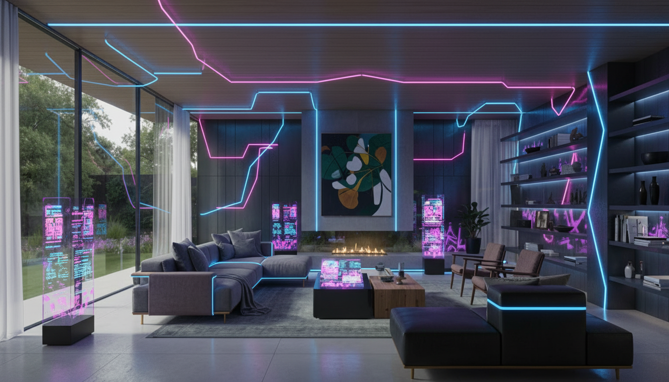 Cyberpunk Living Room design