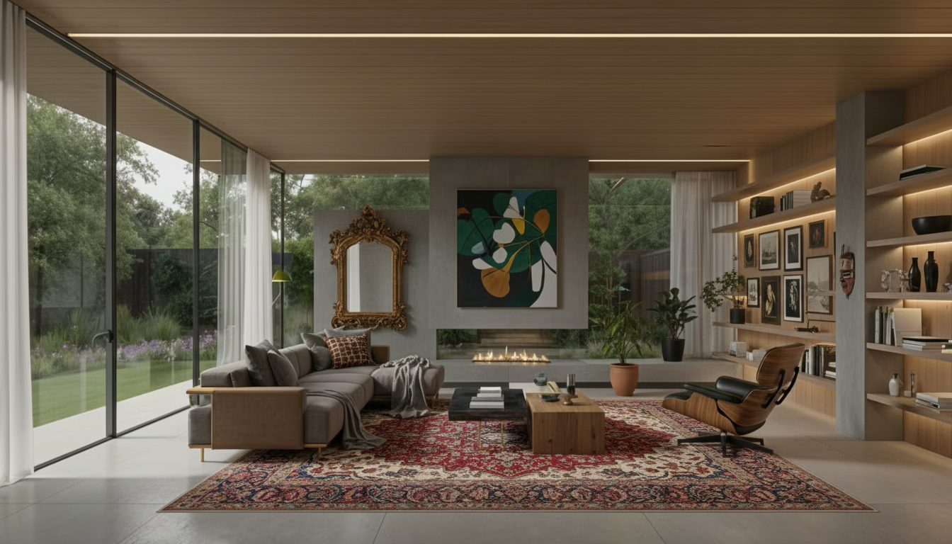 Eclectic Living Room design