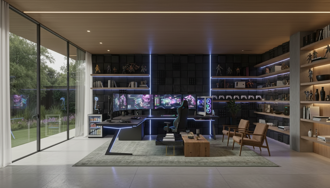 Gaming Room Living Room design