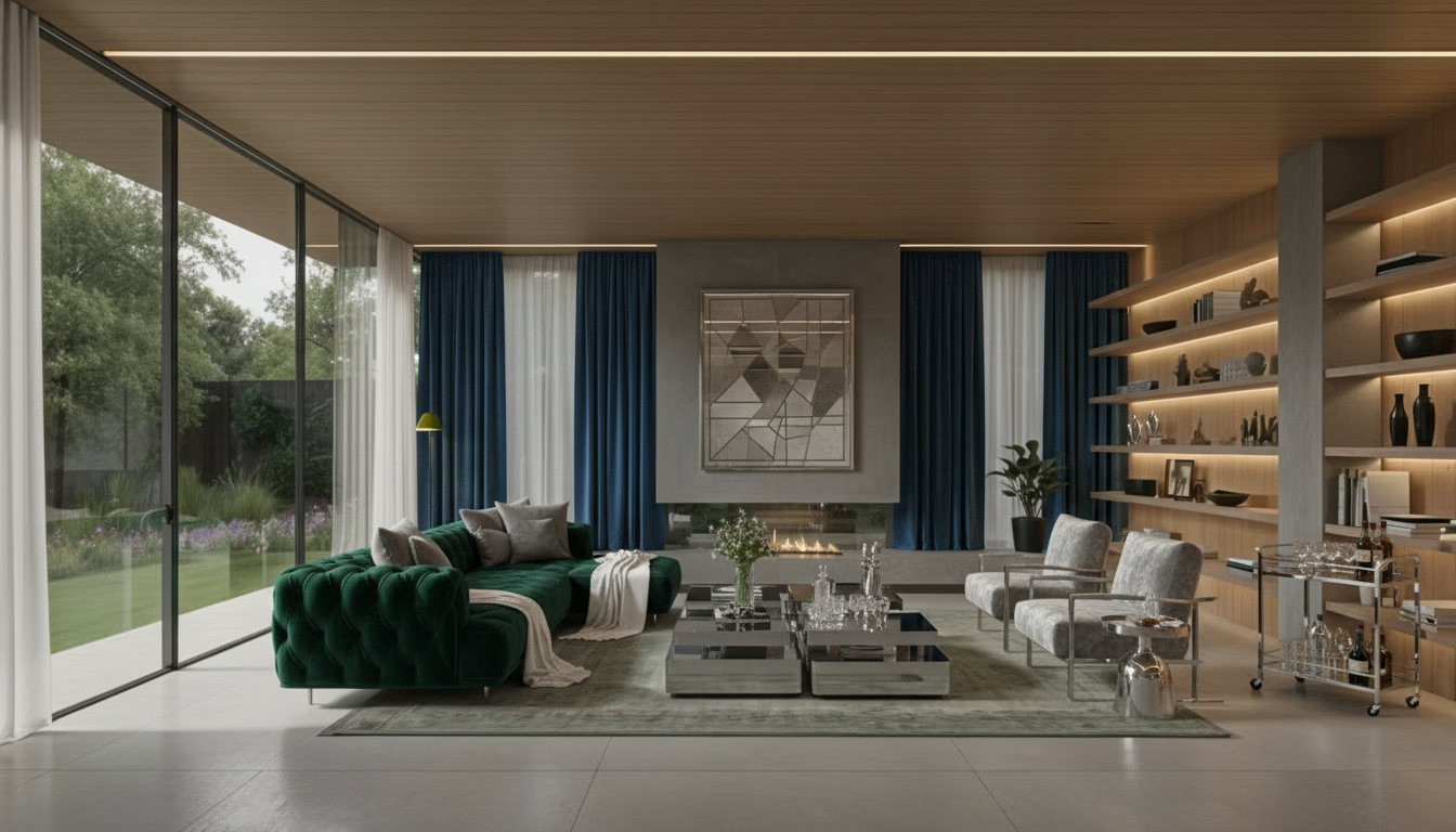 Hollywood Glam Living Room design