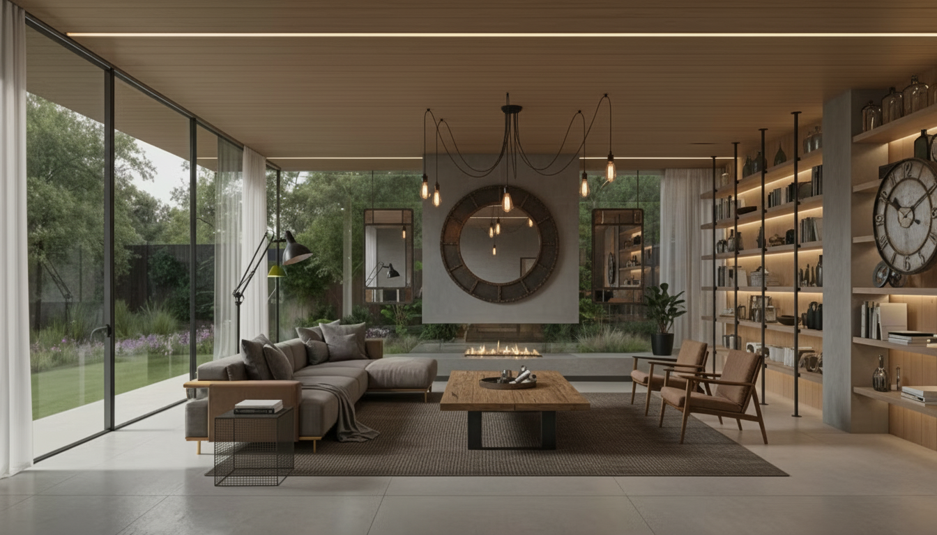 Industrial Living Room design