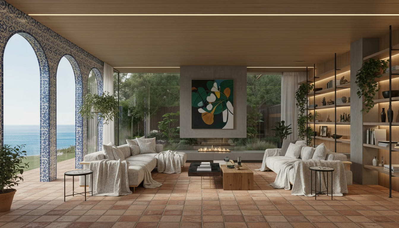 Mediterranean Living Room design