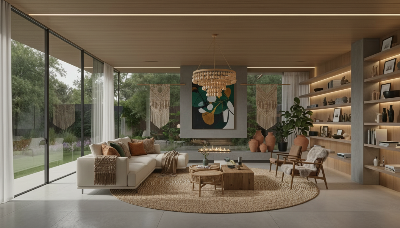 Modern Boho Living Room design