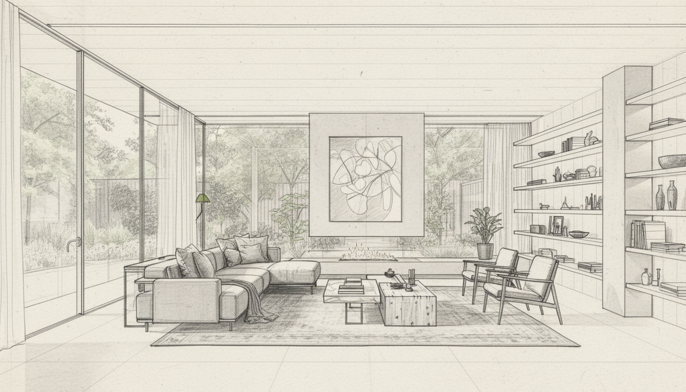 Sketch Living Room design