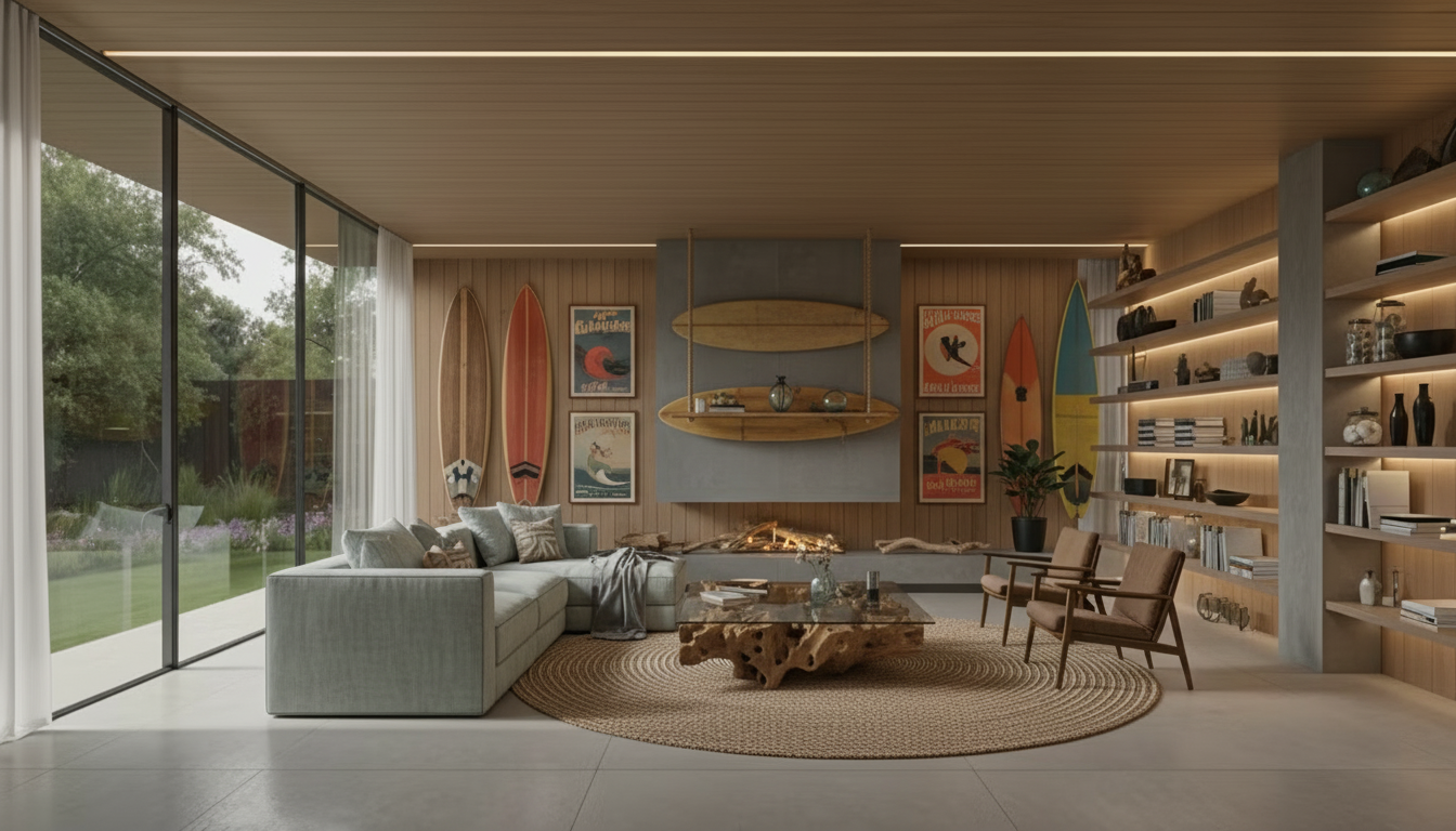 Surf Shack Living Room design